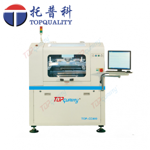 topquality CC-400高精度、高剛性一體化框架式機身結構全自動錫膏印刷機